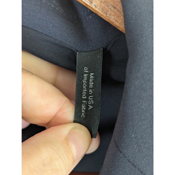 Theory Blazer Womens 6 Navy Blue Office Professional Preppy Classic Wool - Picture 3 of 6